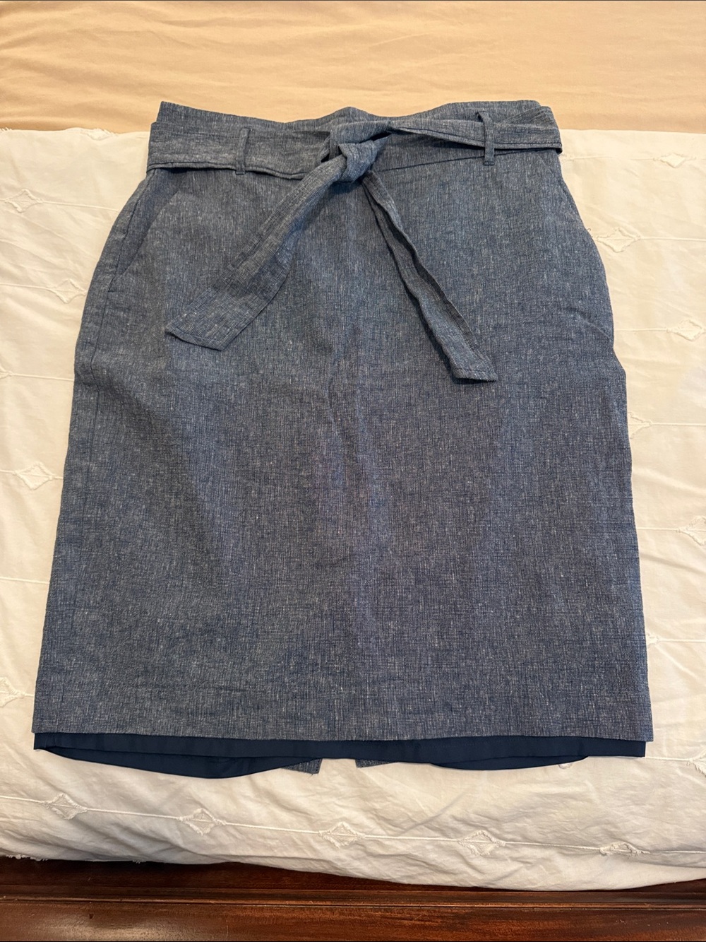 Ann Taylor Factory Chambray Pencil Skirt - Blue
